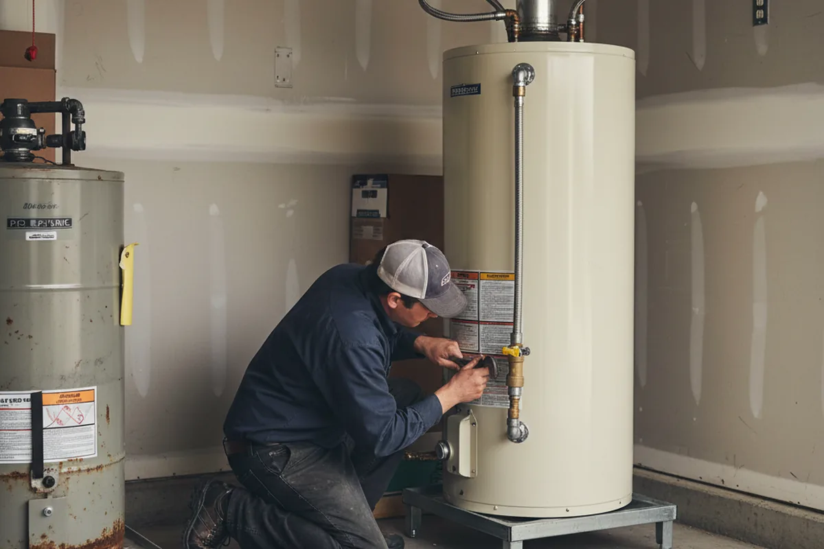 Water heater and shutoff valve replacement in Edgewater